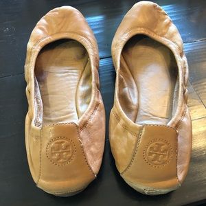 Tory Burch brown leather flats